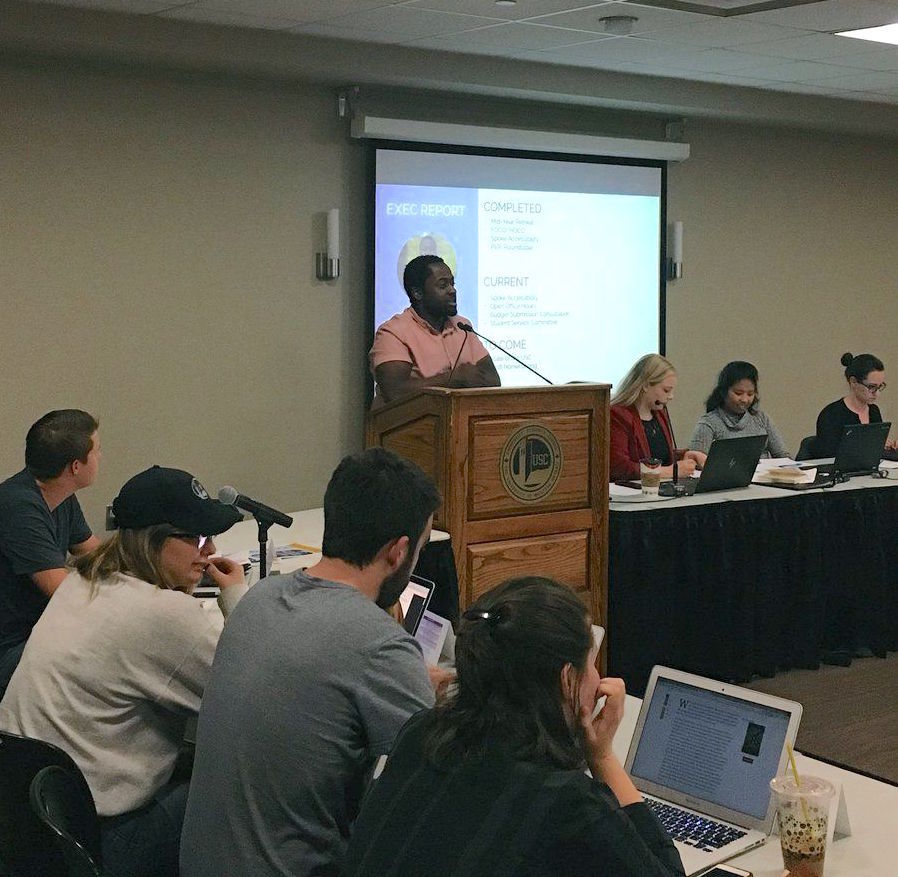 President Solebo addresses October USC meeting